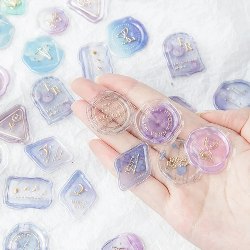 18 шт./набор, прозрачные наклейки для печати, в европейском стиле