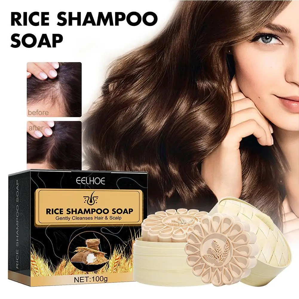 

Рисовый шампунь мыло для мыльной воды, мыло для глубокой очистки волос, барный шампунь, лечение роста, уход за волосами, выпадение волос, кор...