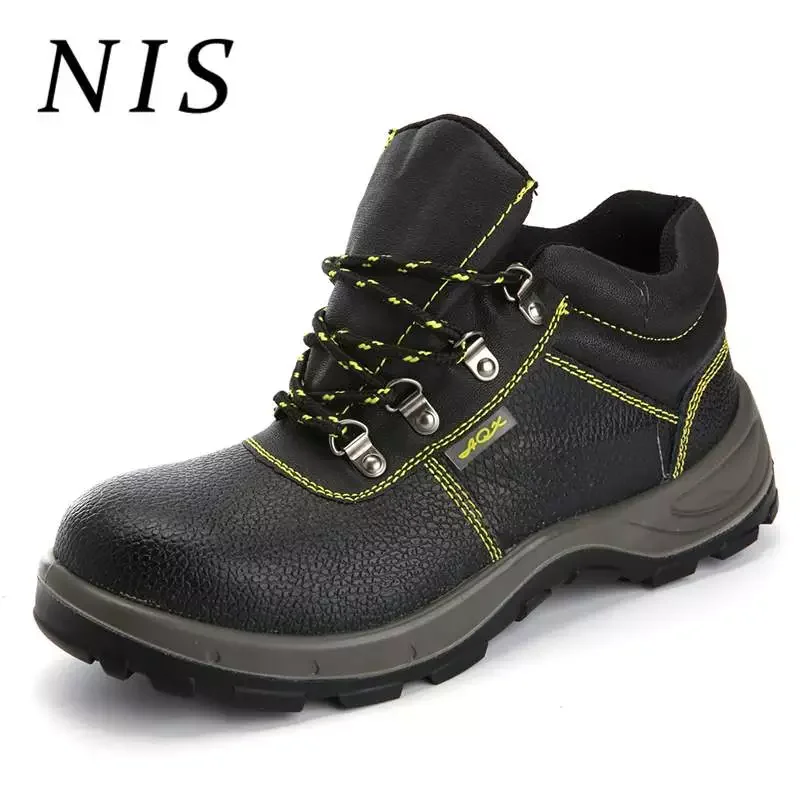 

2023NEW PU Leather Steel Toe Men Safety Shoes Welding Work Boots Men Hiking Hunting Ankle Boots Atrego Anti-smashing Sport Shoes