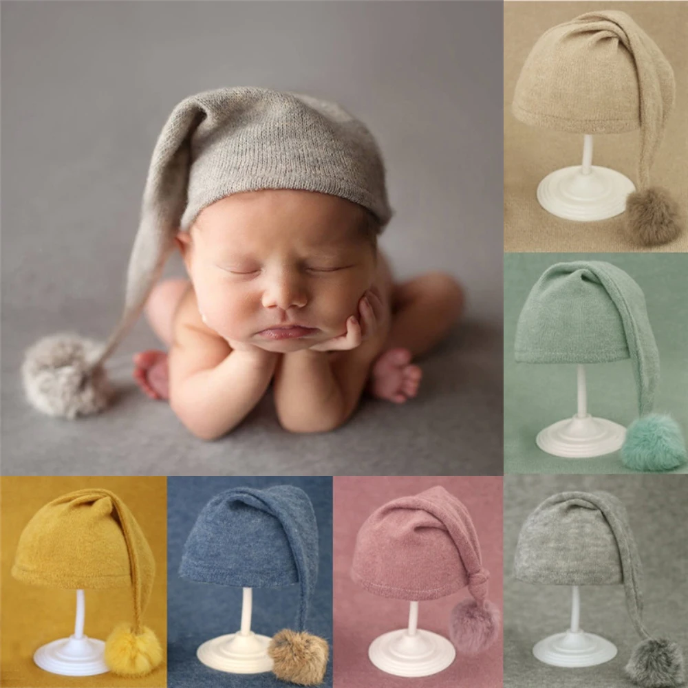 

Baby Boy Girl Knitted Hat For Newborn Photography Props Accessories Babies New Born Cap Newborns Photo Shoot Hats Bonnet Bebe