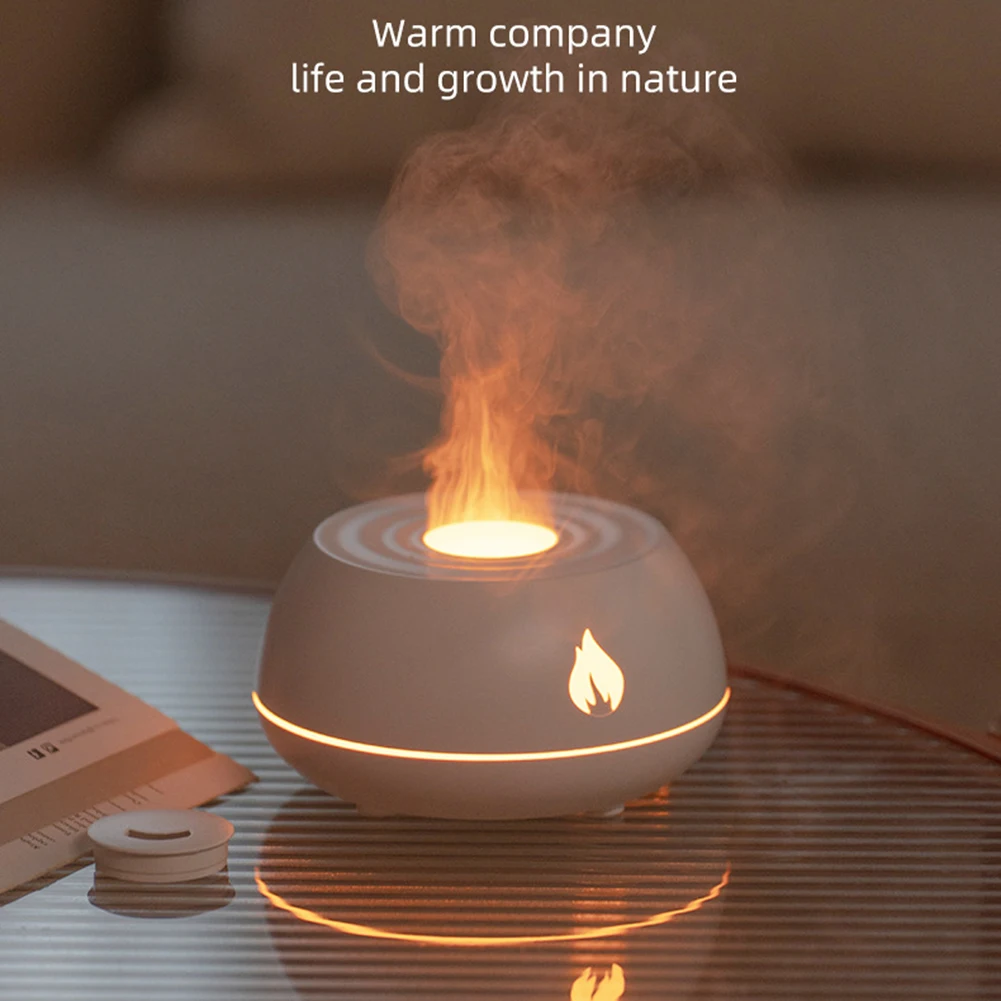 

130 мл USB увлажнитель для ароматерапии имитация красочного пламени машина для ароматерапии Type-c зарядка подарок для семейного домашнего офиса
