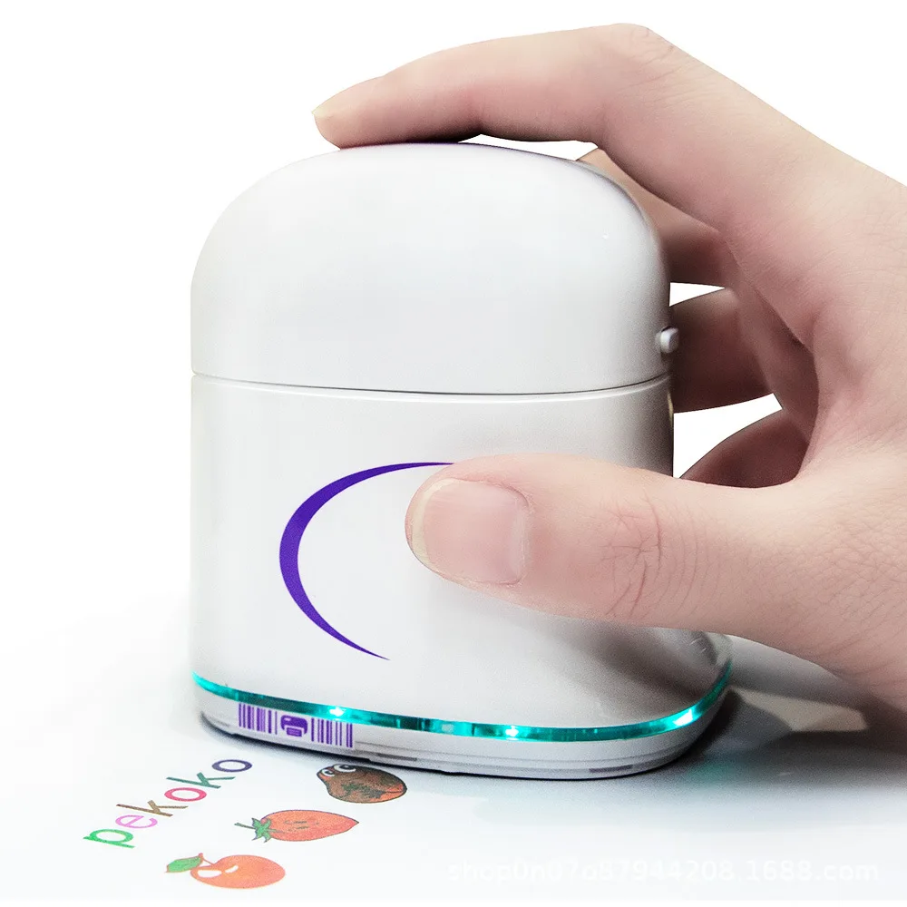 Impressora a Jato de Tinta Cor Portátil Pekoko Suporte para Impressora 1200dpi Conexão sem Fio Compatível com Android Ios Smartphone