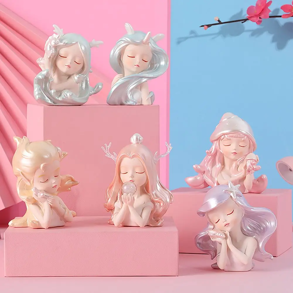 

Wedding Gifts Home Decoration Desk Accessories Tabletop Figurines Ocean Girl Ornament Mermaid Figurine Resin Figurines