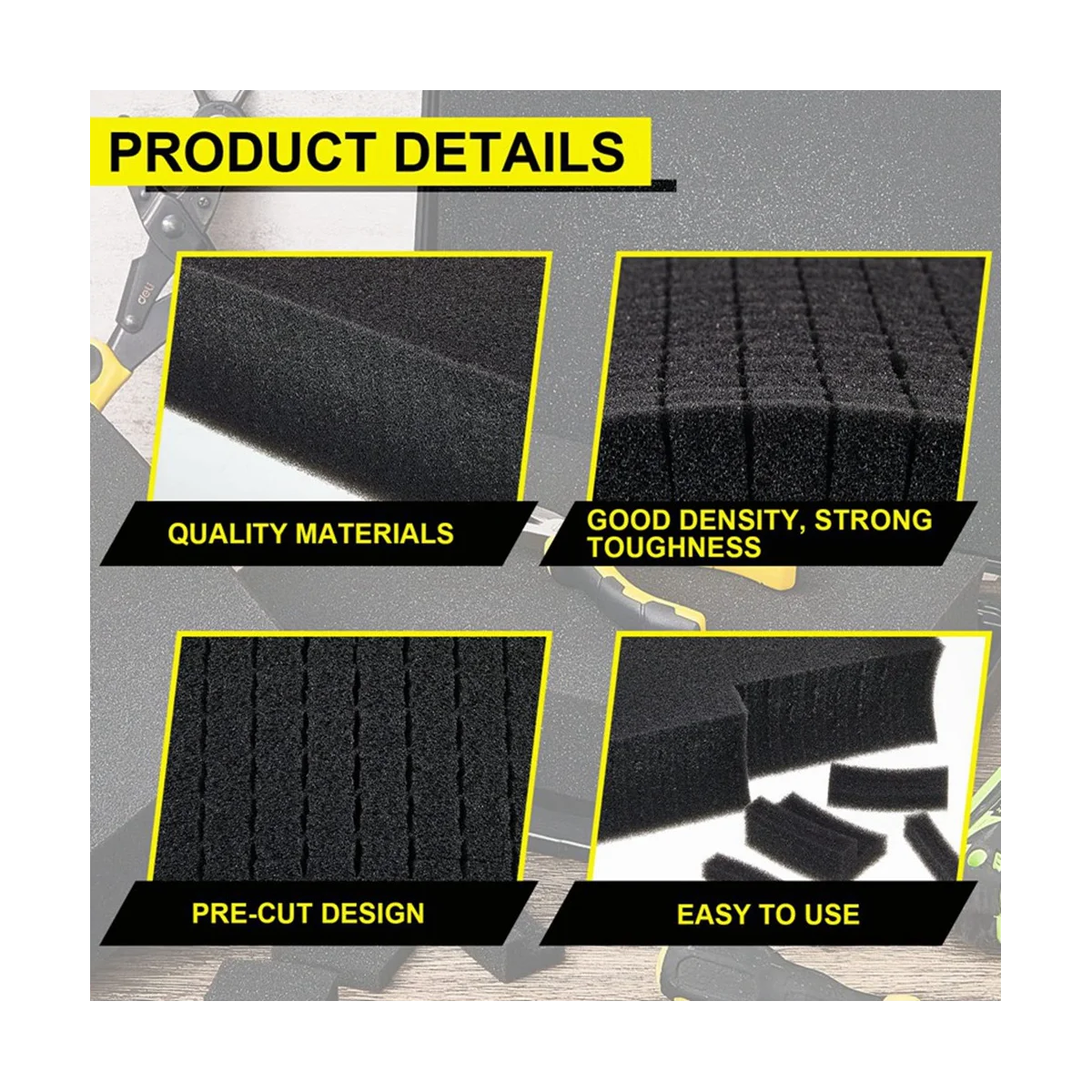 4 шт. пенопластовые вставки для чехлов 40x40x2 см