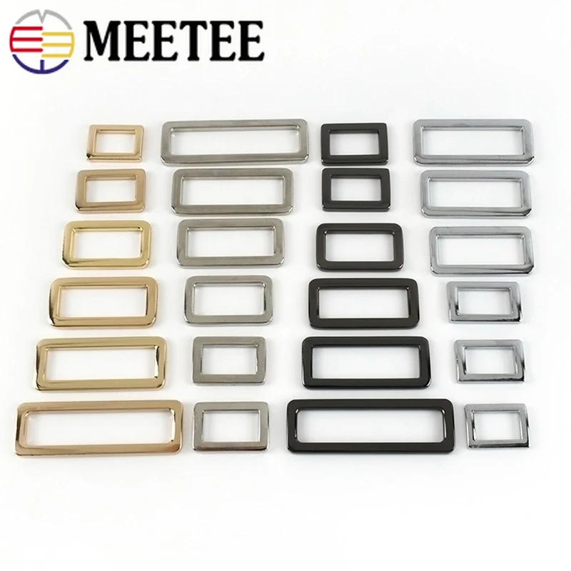 

10/20Pcs Metal Square Buckle Connect Adjust Clasps Bag Belt Backpack Webbing Strap O D Ring Hook DIY Hardware Sewing Accessories