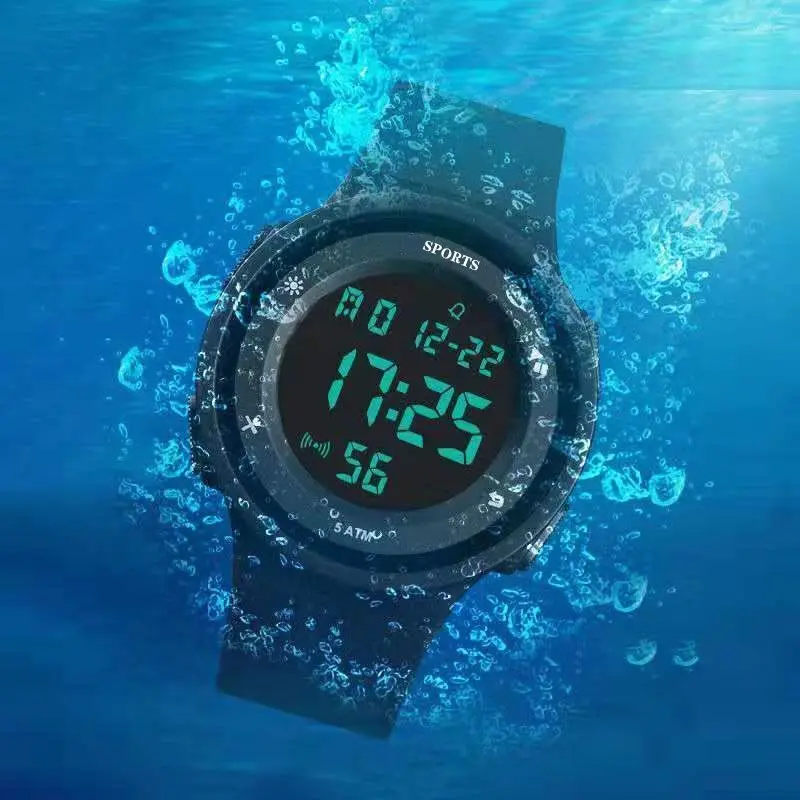 New waterproof luminous electronic watch male trend simple secondary school students teenagers multifunctional sports