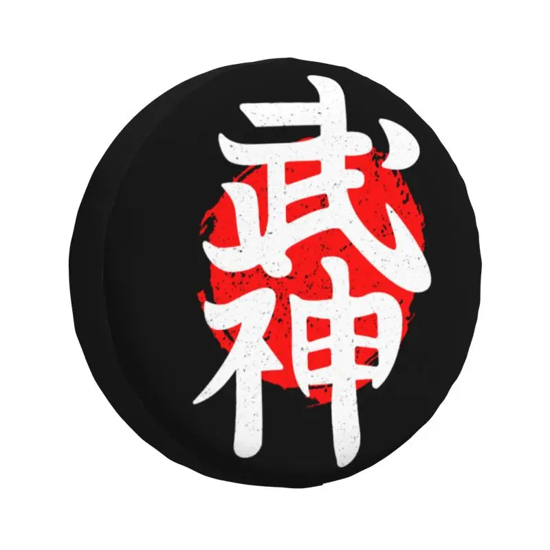 

Japanese Samurai Kanji Art Spare Wheel Tire Cover for Toyota Mitsubishi Suzuki Jeep RV SUV Trailer Vehicle Accessories