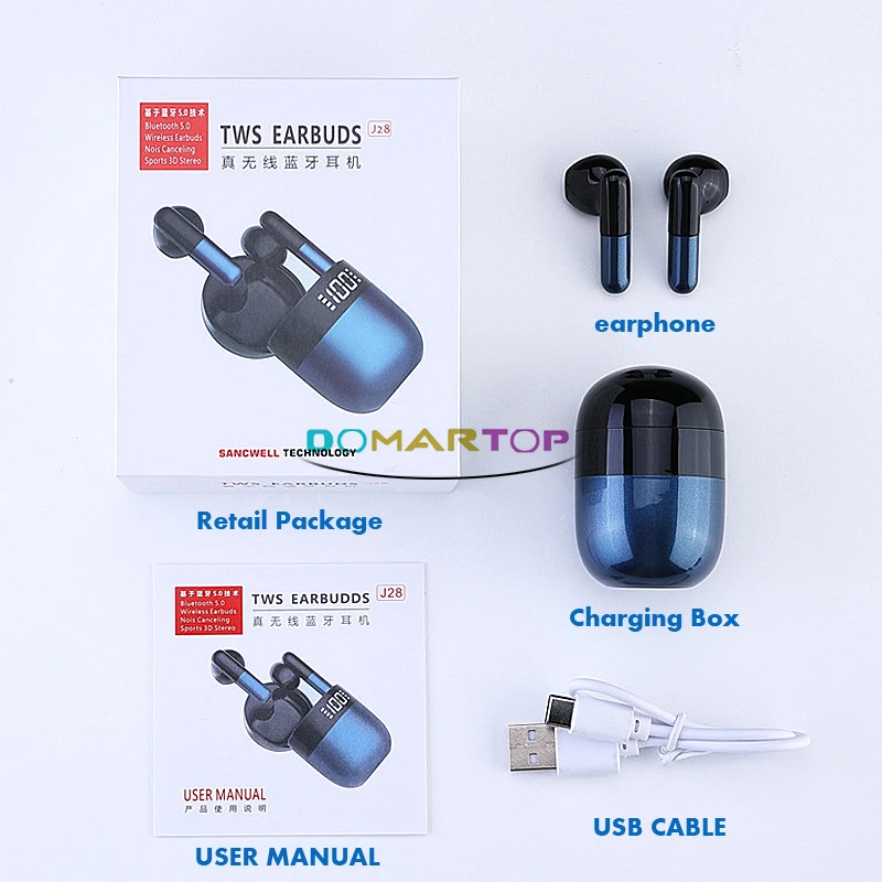 J28 Новинка PK J18 TWS Bluetooth 5 0 наушники с зарядным боксом беспроводные стерео