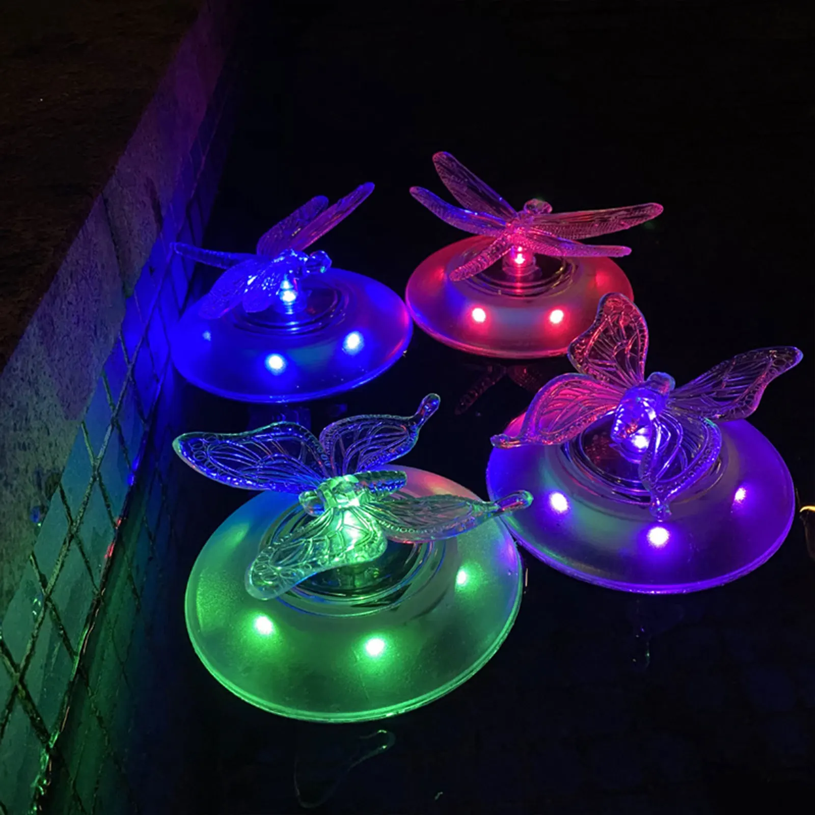 

Solar LED Float Lamp Color Change Butterfly/Dragonfly Pool Light Solar Water Drift Lamp Garden Fountain Pool Water Decor