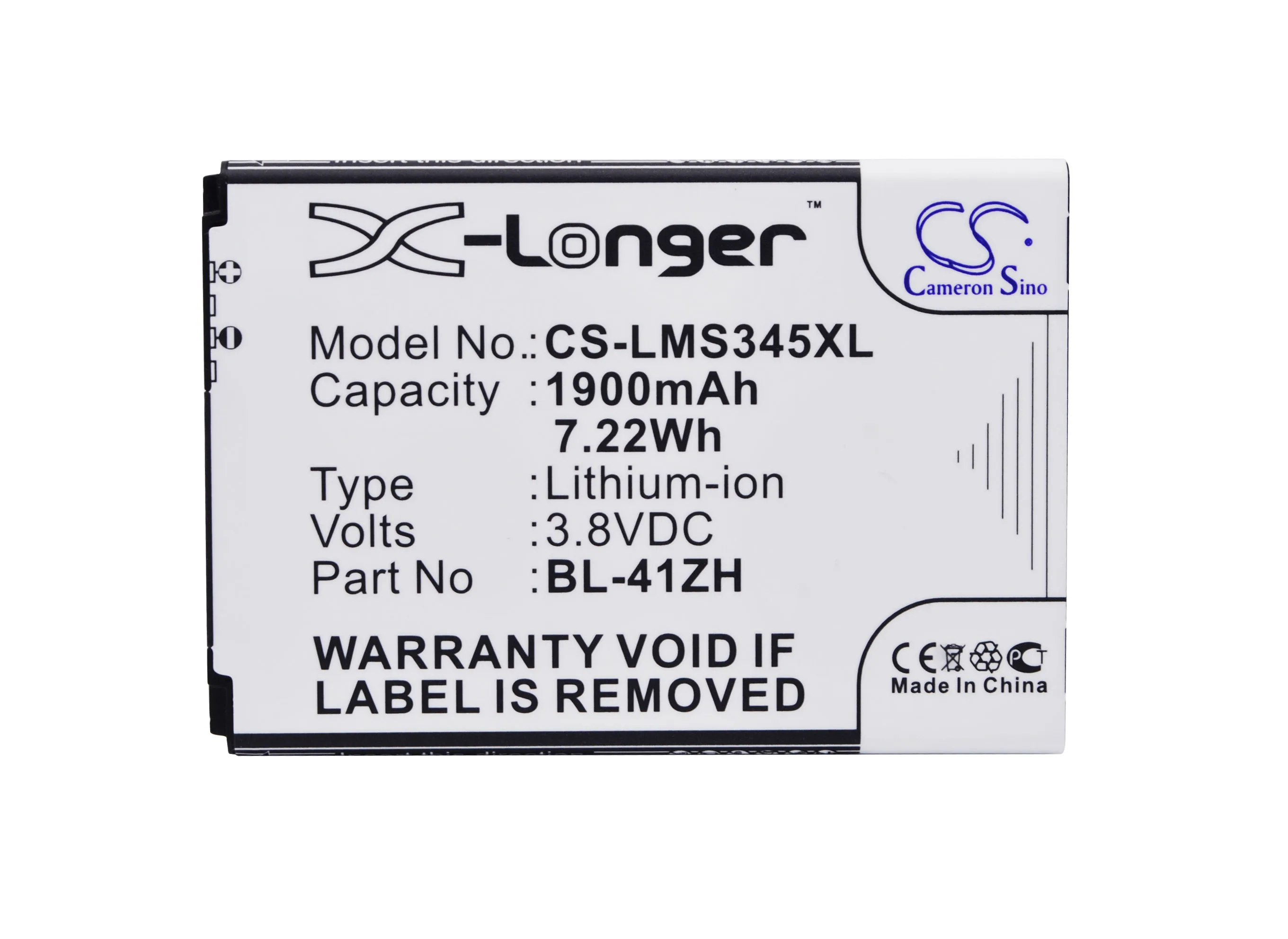 

Cameron Sino Battery BL-41ZH for LG C40,C50,D213,D213N,D290,D290N,H324,H326t,H340,H340N, H343,H345,L21G,L22C,L33,L33L,L50,LS665