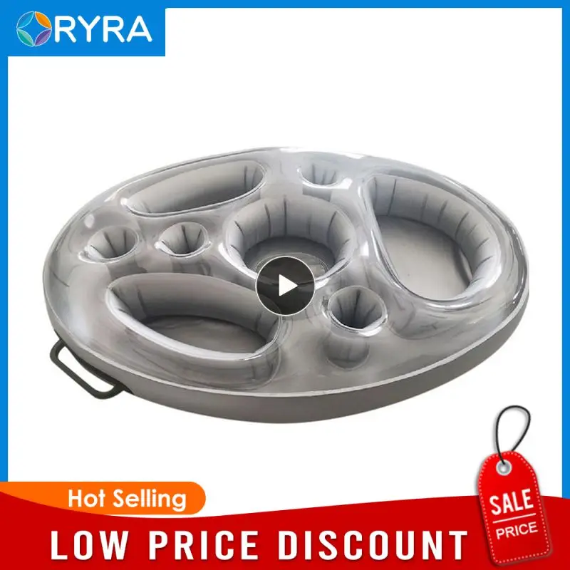 

Inflatable 8-hole Tray Beach Cup Holder Swimming Ring Snack Storage Rack Pool Float Beer Table Wine Cooler Home Pool Accessories