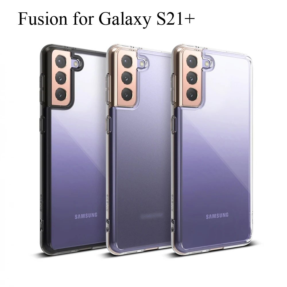 

Fusion Designed for Galaxy S21 Plus Silicone Case Flexible Tpu and Transparent Hard PC Back Cover Hybrid