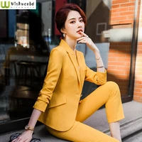 2022 spring and autumn new fashion slim age reducing casual business wear trousers two piece elegant womens suit
