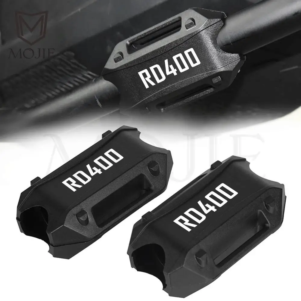 RD 400 Motorcycle 25mm Engine Crash Bar Protection Bumper Decorative Guard Block For YAMAHA RD400 C D E F 1976-1979 1978 1977