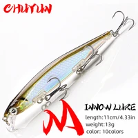 fake lure 110mm 13g wobblers for pike bass trout sinking action hard bait freshwater saltwater crankbaits fishing