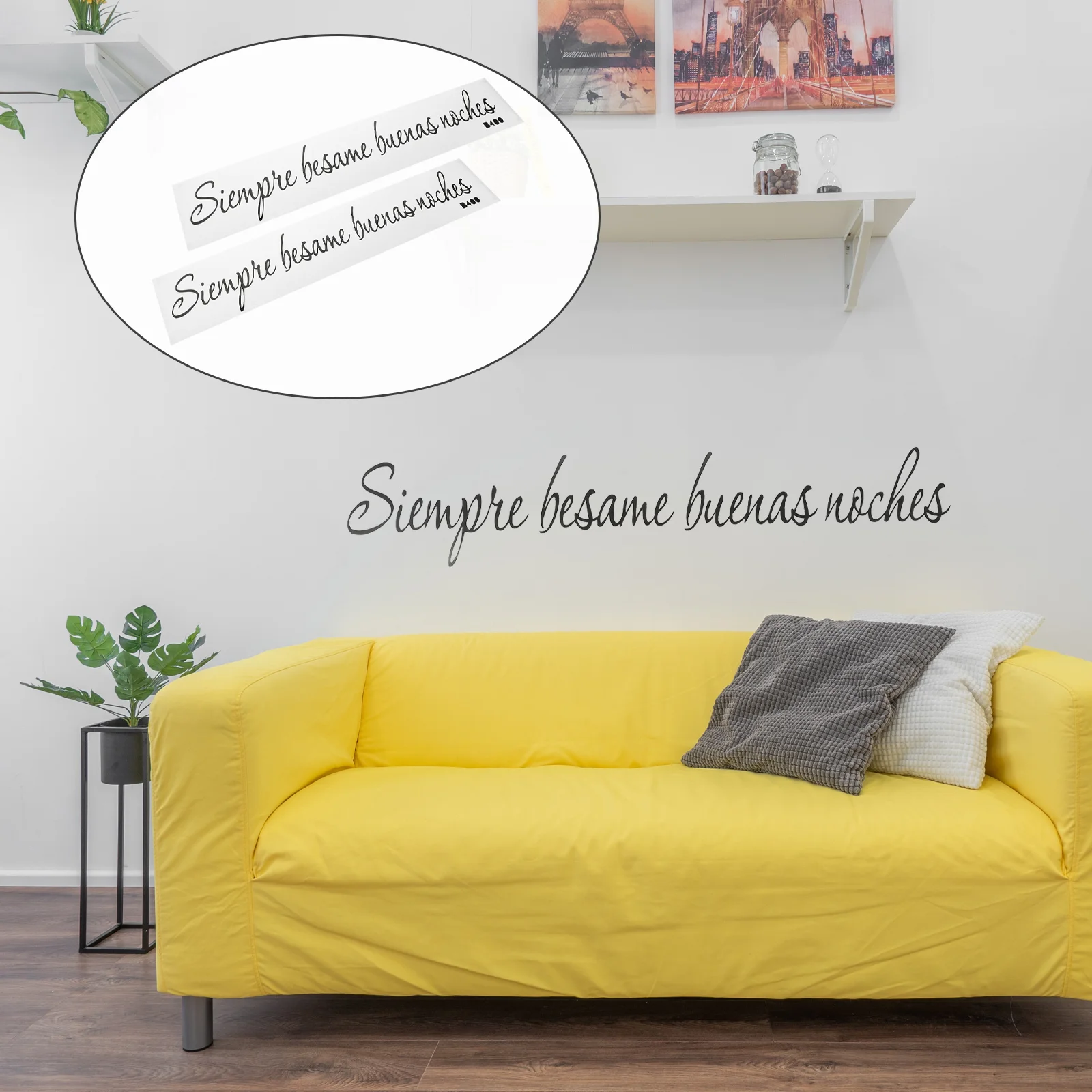 

2pcs Inspirational Wall Decals Wall Sticker Home Wall Decal Background Stickers