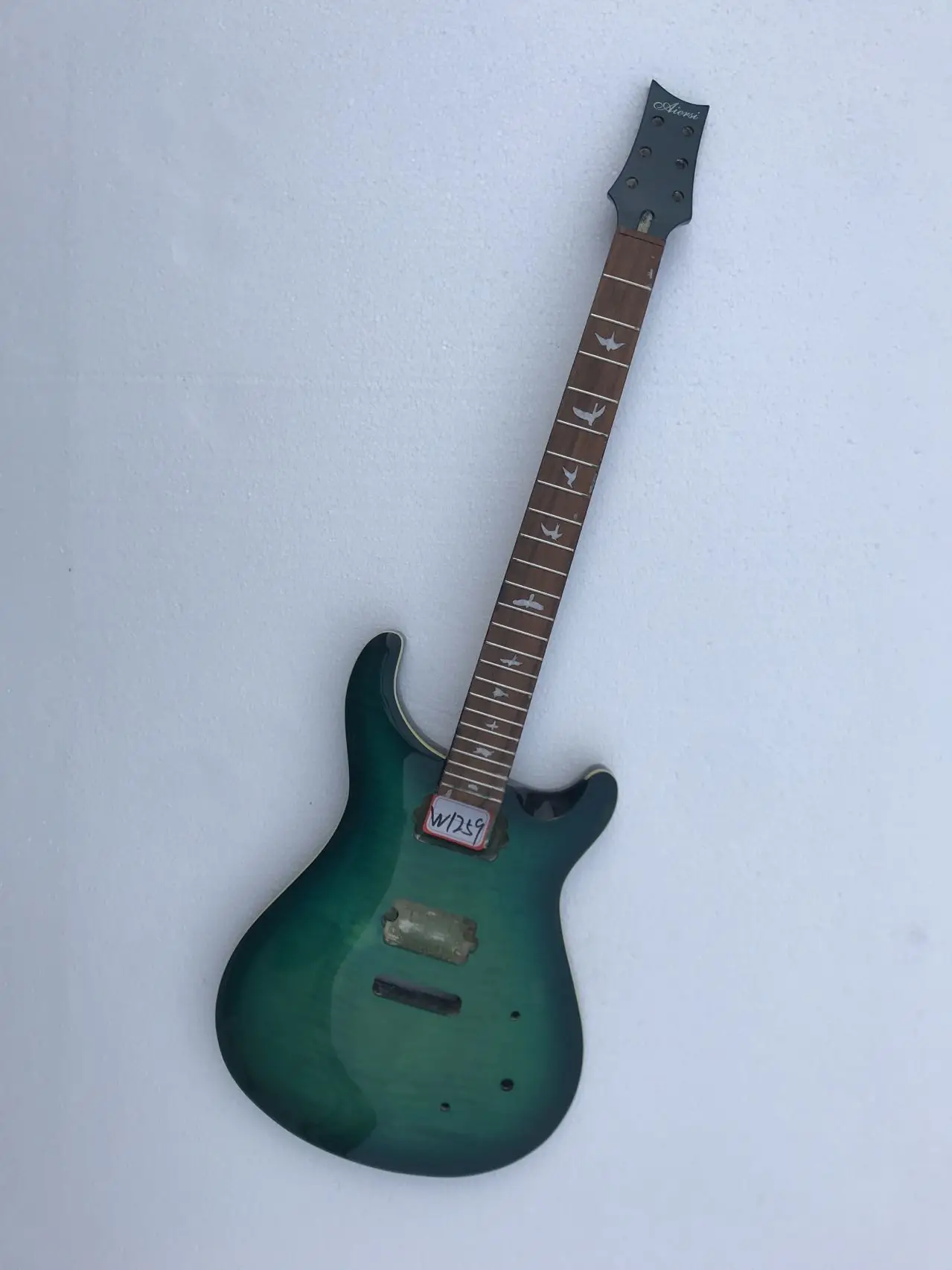 

Professional DIY (Not New) Electric Guitar Tiger Maple Top without Hardwares in Stock Free Shipping W1259