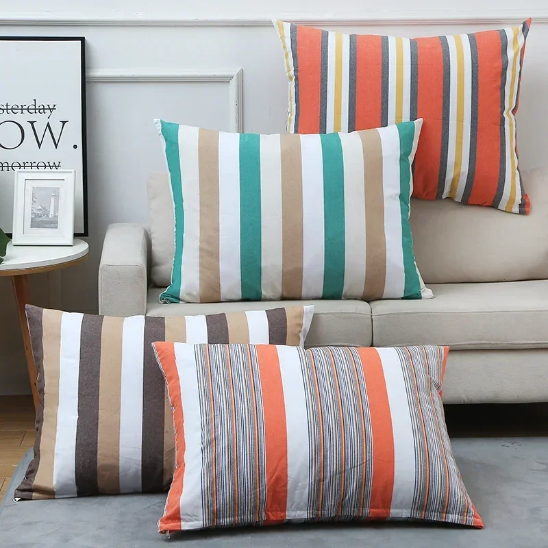 Полосатая наволочка для подушки 50x7 0/60x8 0 см декоративная дивана в гостиную