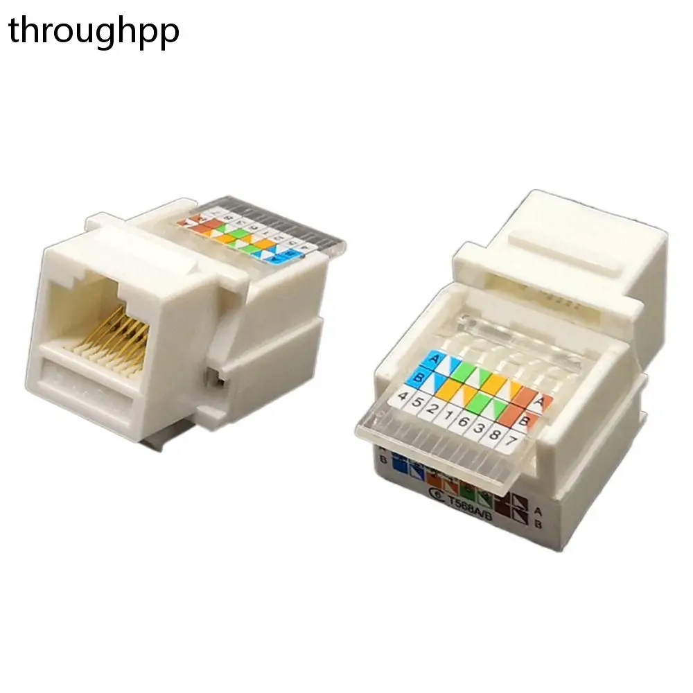 

2/4 Network Ethernet Lan Cable Cat6 RJ45 Connector Tool-free Network Plug Network Jack