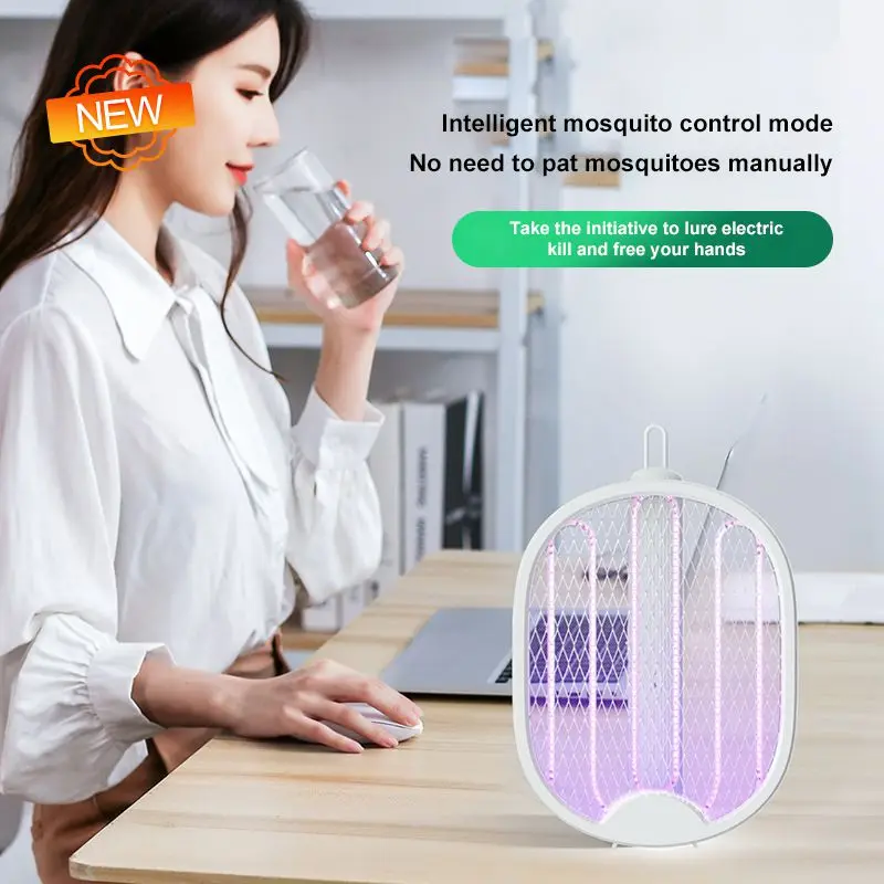

Portable Bug Zappers Foldable Fly Swatter Trap Usb Rechargeable Electric Insect Racket Pest Control Products Mosquito Swatter