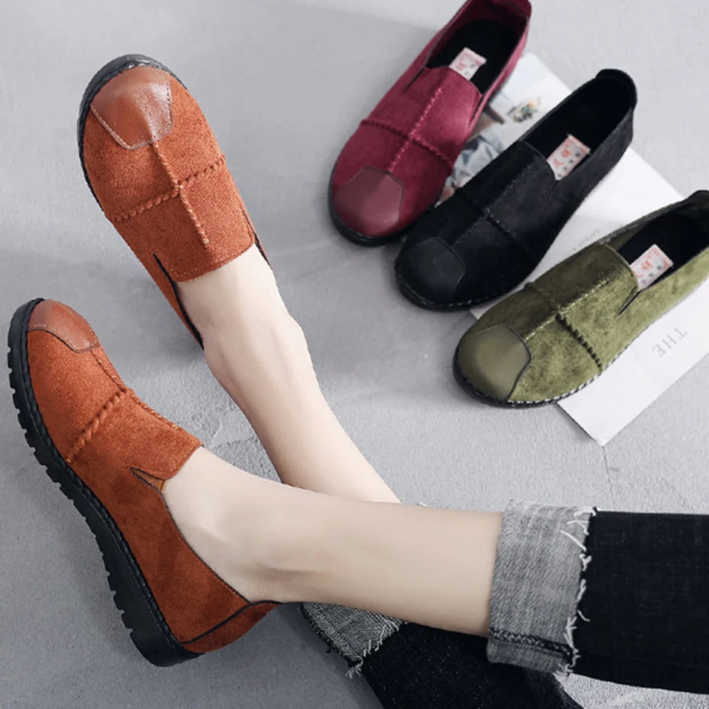 

36-43 Women Flats shoes 2020 Loafers Candy Color Slip on Flat Shoes Comfortable Ladies shoes