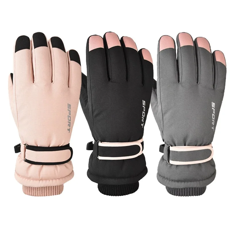 

New Ski Gloves Autumn And Winter Thickened Warm Windproof Waterproof Touch Screen Cycling Mountaineering Outdoor Sports Gloves