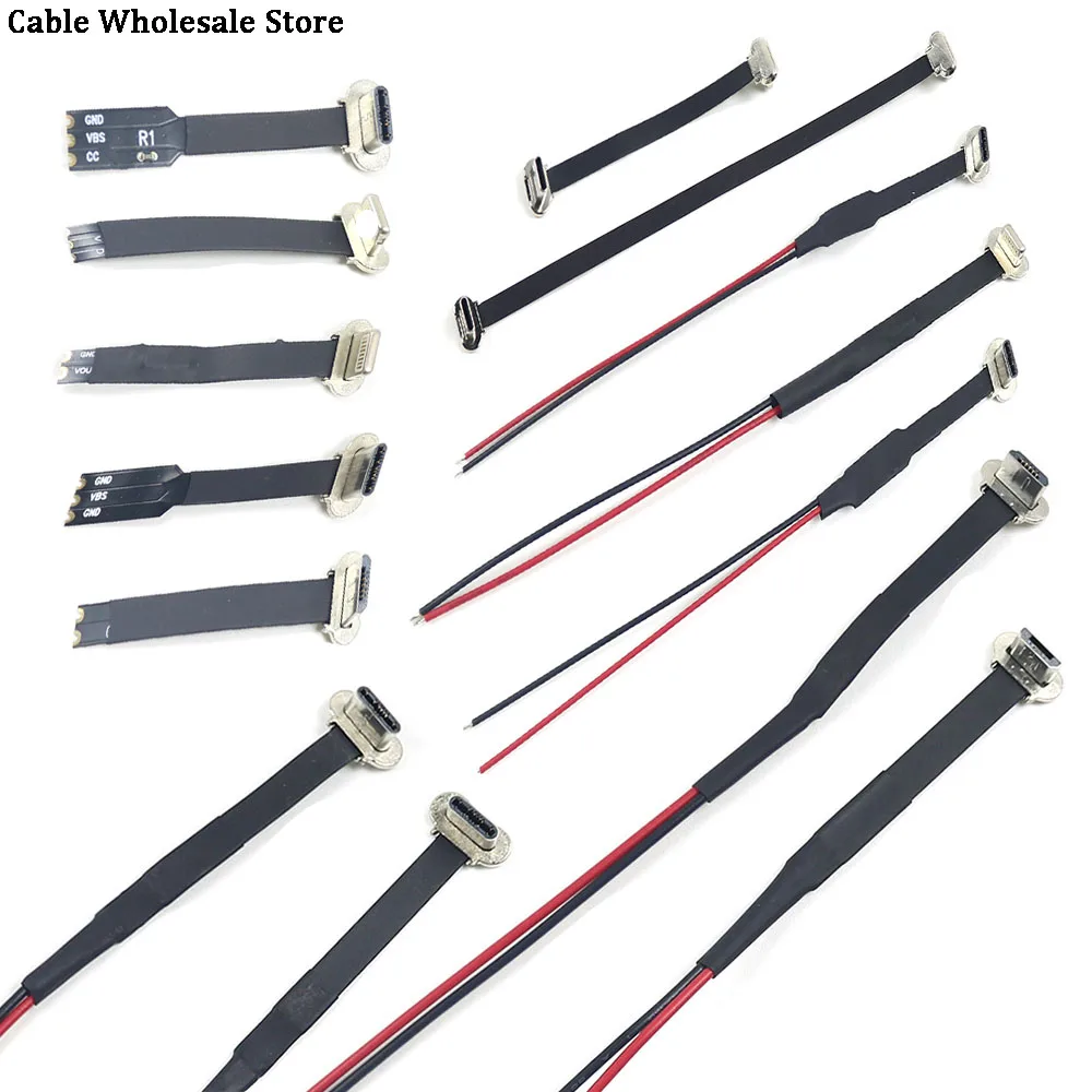 1 шт. USB C Type-C FPC 2/3pin с резистором R1 Мягкий плоский кабель Мужской зарядный Быстрая