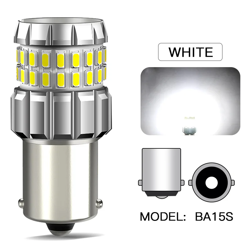 

2 шт. P21W BA15S LED 1156 7506 BAY15D 1157 P21/5W Светодиодные лампы Супер яркие автомобильные фонари Красный Белый Стоп-сигнал Лампа заднего хода DRL