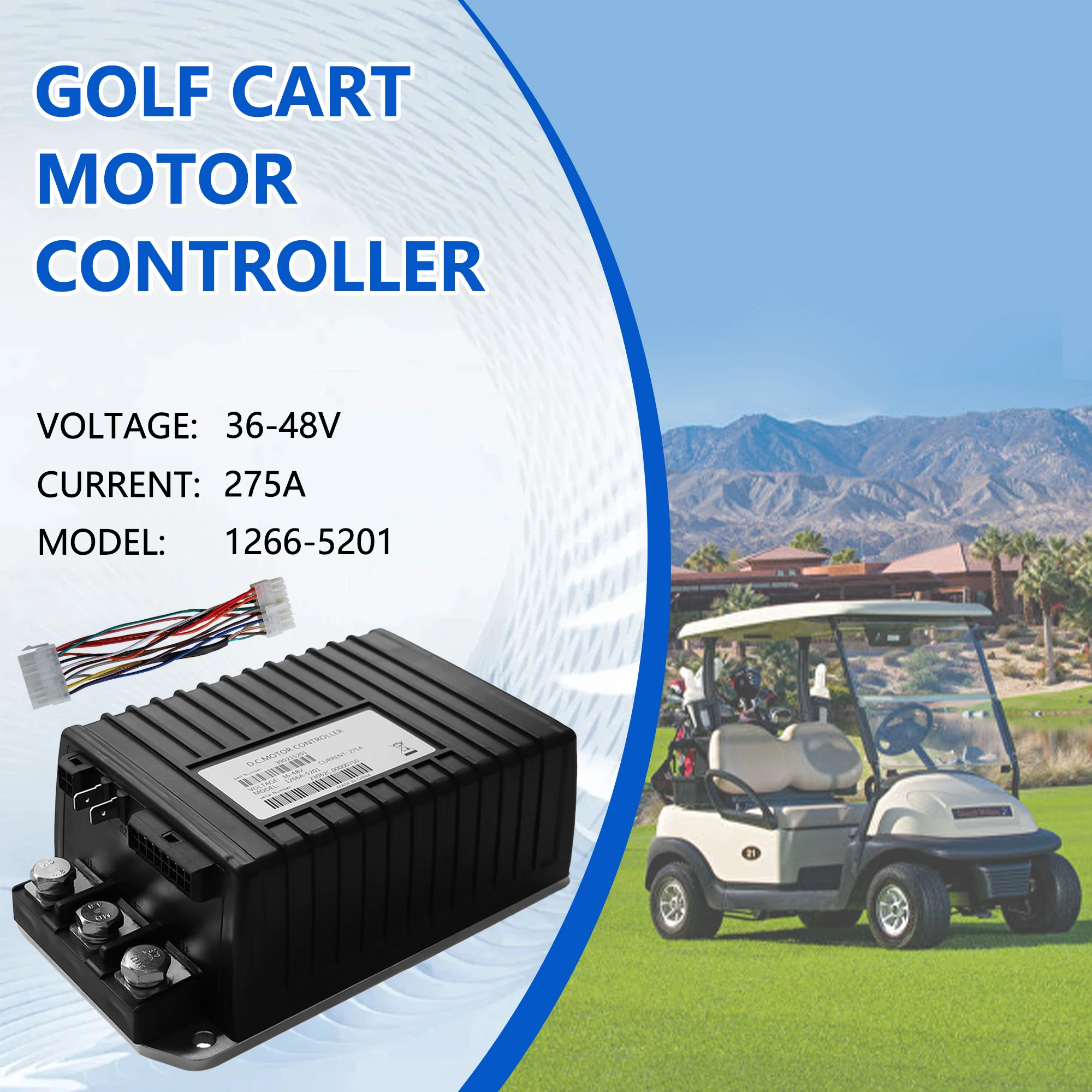 48В 275А 1266А-5201 Контроллер двигателя постоянного тока 101956503 для Curtis 1510-5201 1510A-5251 CLUB