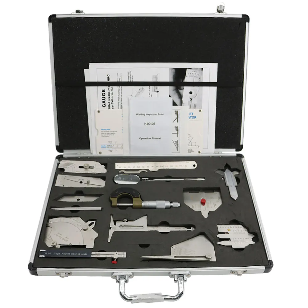 

Stainless Steel Welding Measure Gauge kits Combine Suit 13 Pieces Weld Gauge
