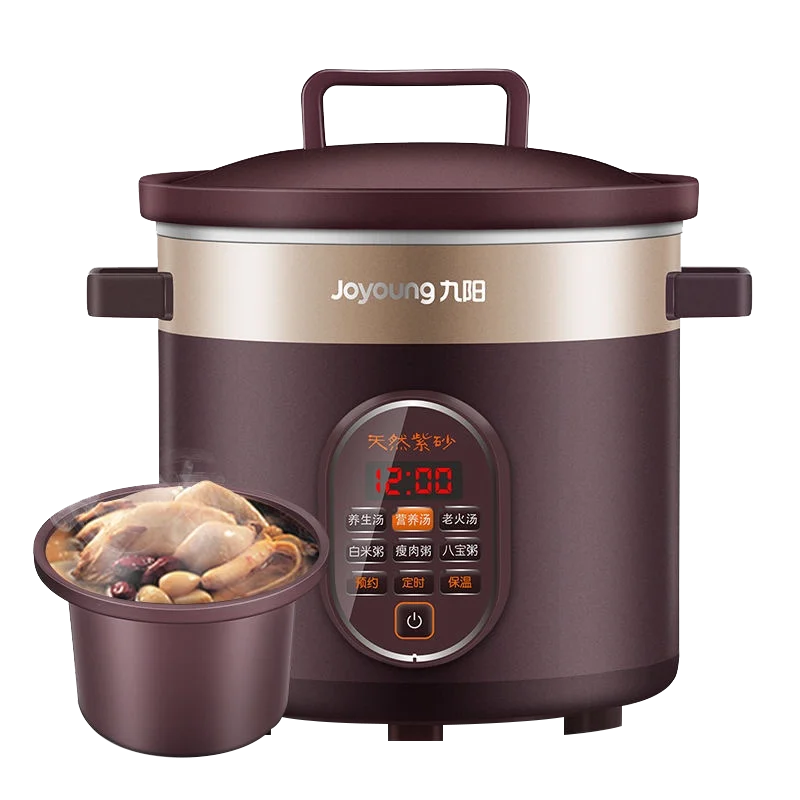 

Joyoung 3.5LElectric Casserole Purple Sand Inner Pot Soup Pot Automatic Household Appointment Health Pot Stew Porridge