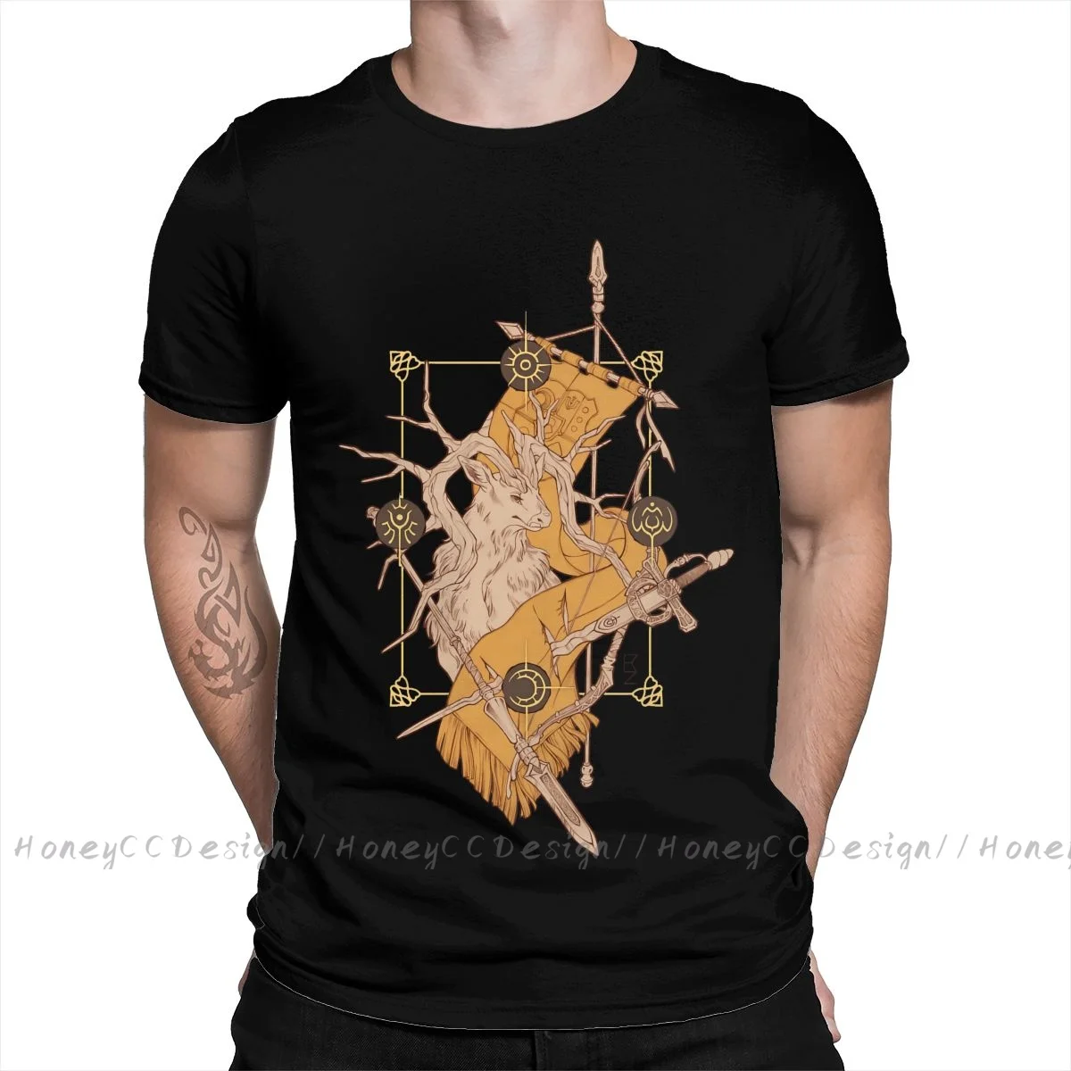 

Fire Emblem Print Cotton T-Shirt Camiseta Hombre Tribute To The Golden Deer For Men Fashion Streetwear Shirt Gift
