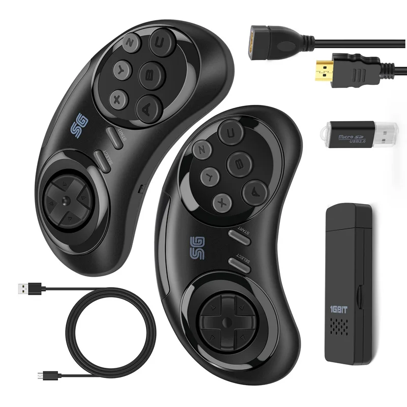 

16-Bit MD Wireless Game Console For Sega Genesis Game Stick HDMI-Compatible 900+Game For Sega Genesis Mini/Mega Drive