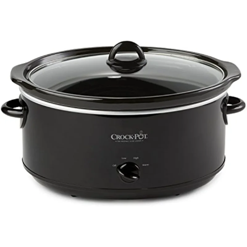 

Large 8 Quart Oval Manual Slow Cooker and Food Warmer, Black