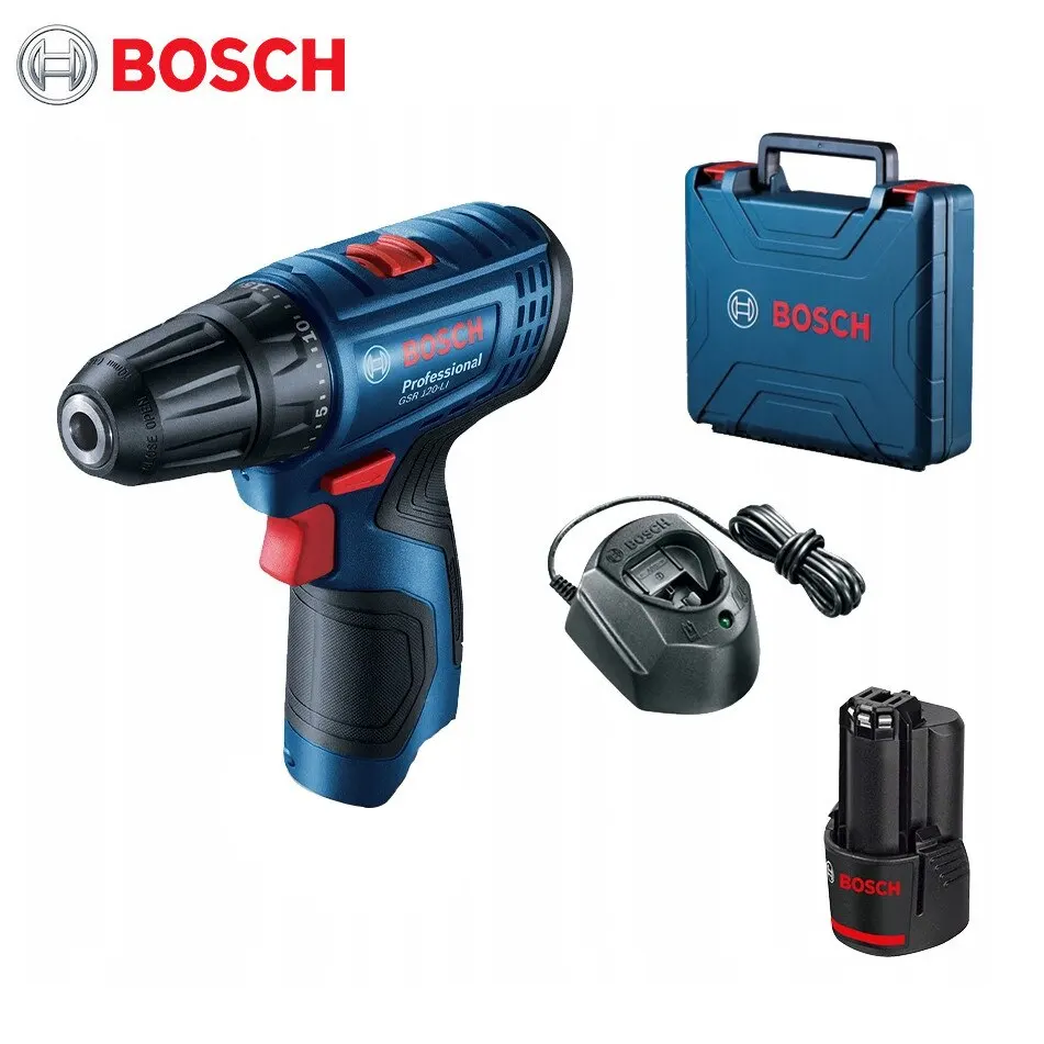 Bosch GSR120-LI Electric Drill Professional Cordless 12V Multi-Function Driver Screwdriver Rechargeable Hold Machine Power Tools