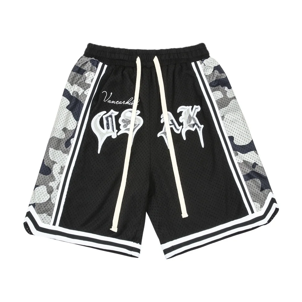 

Harajuku Cotton Jogger Shorts 2022 Men Breathable Colorblock Camo Embroidered Shorts Hip Hop Streetwear Shorts Summer Sweatpants