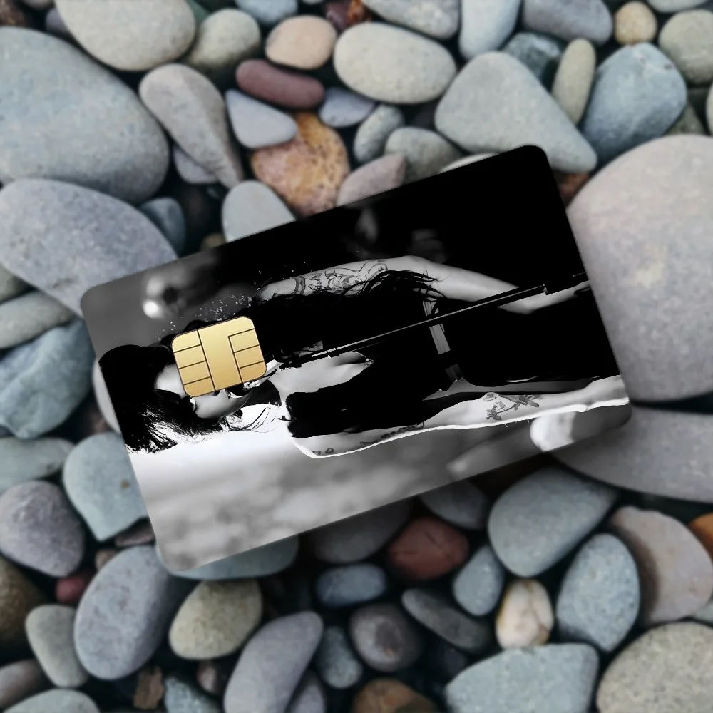 Поп-певица Эми Аниме наклейка пленка кожный чехол для кредитной карты дебетовая