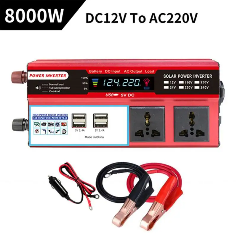 

Inverters 12 To 220v Power Inverter Modified Sine Wave Transformer Convert 3000W/5000W/8000W/10000W Charger Converter Adapters