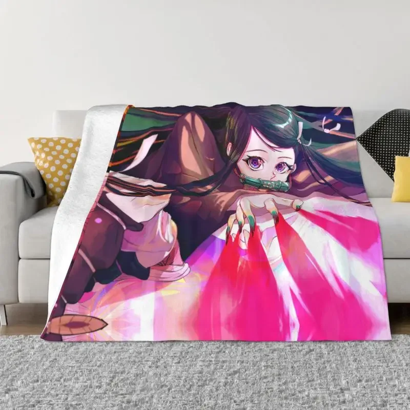 

Одеяло Polar demon nezuko Kamado из аниме, Осеннее теплое фланелевое одеяло из мягкого флиса