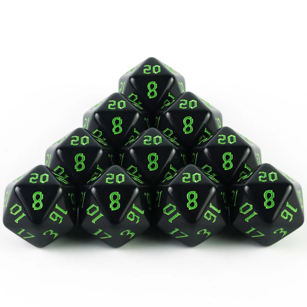 D20 Dice 20-сторонний Фэнтезийный Звездный Эффект Нетоксичный Материал Для DND