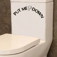 put me down toilet sticker printing toilet decoration accessories wall sticker toilet cover hanging painting toilet seat sticker