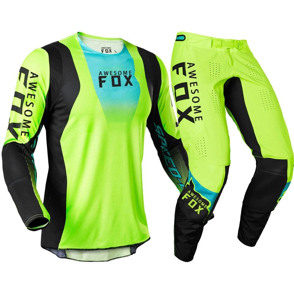 

2022 New Motocross Racing Gear Set Flexair Mach Jersey and Pants Mountain Bicycle Off Road Kits Downhill Dirt Bike ATV BMX Suit
