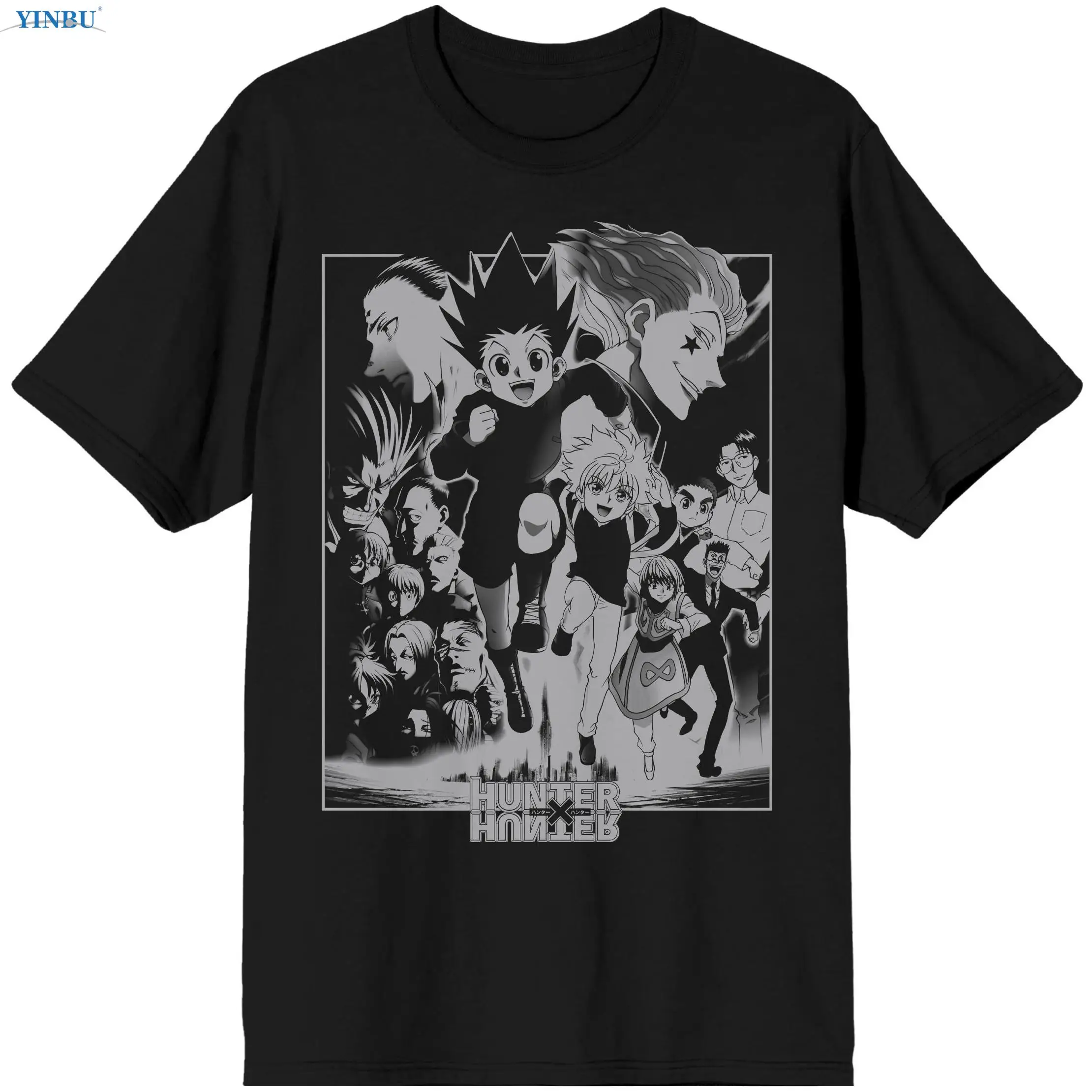 

Высококачественная футболка с графическим принтом Hunter X Hunter от бренда YINBU, 2023