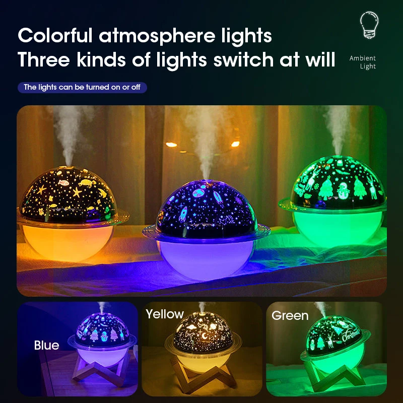 Увлажнитель воздуха 250 мл освежитель проекционная лампа ночсветильник