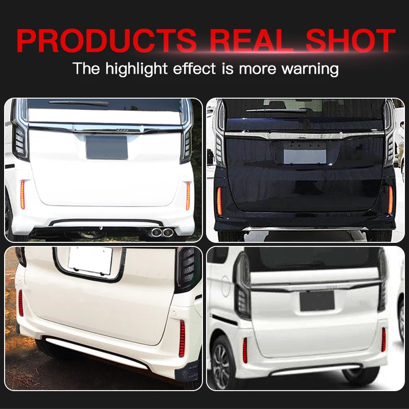 2 шт. для Honda N-Box 2021-2024 Высококачественный автомобильный задний бампер