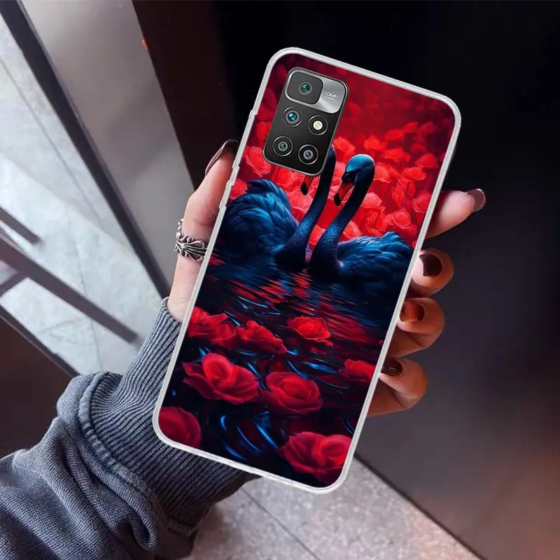 Black Swan Noble Phone Case for Xiaomi Redmi 12C 12 10A 10C 10X 10 9A 9C 9T 9 8A 8 7A 7 6A 6 Pro K70 K60 K40 K20 Soft Cover