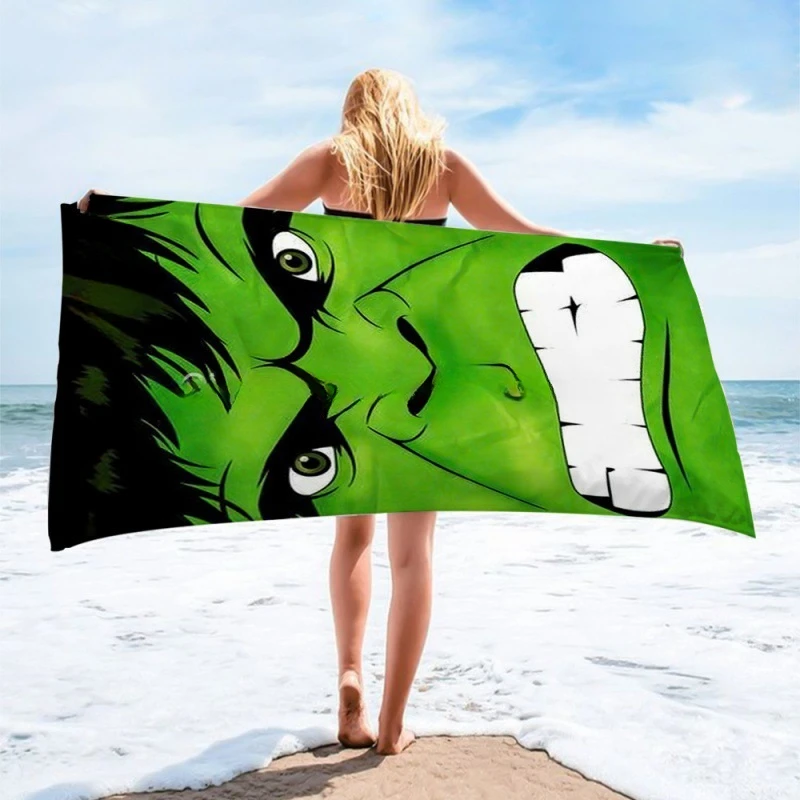 Пляжное полотенце серии Heroic Figure Hulk детское банное с героями мультфильмов аниме