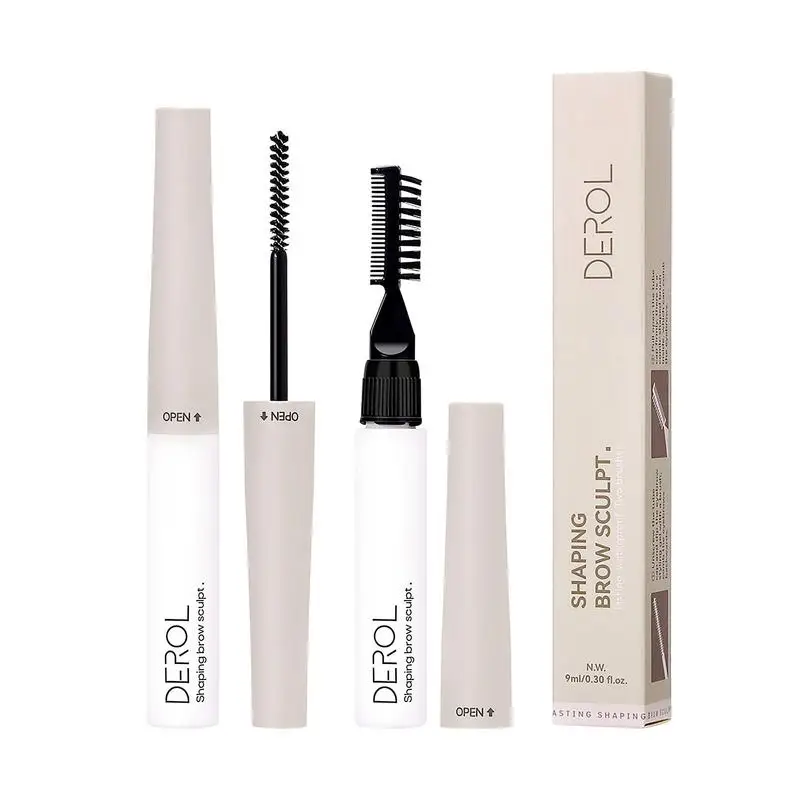 

Liquid Eyebrow Styling Shaping Cream Milky Eyebrows Fixed Gel With Double Ended Eyebrow Brush Waterproof Smudge-Proof