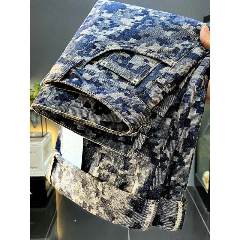 Осень-зима 2024 новые американские модные брендовые повседневные джинсы в стиле