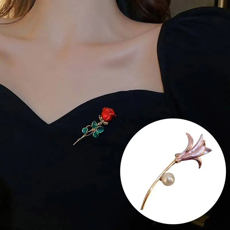 

1PC Fashion Brooch Clothing Accessories Flower Brooch Silk scarf buckle Retro Women's brooch
